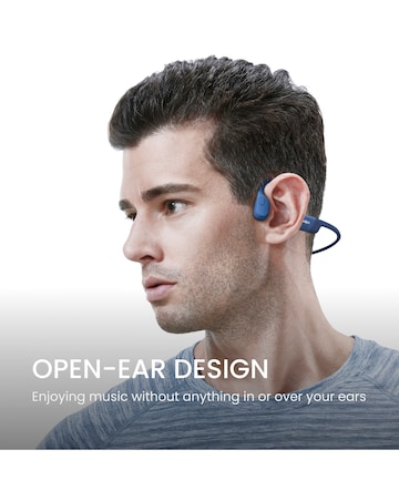 Shokz OpenRun Bone Conduction Open-Ear Headphones - Blue