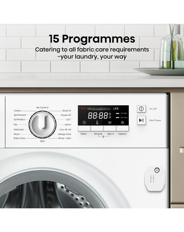 Hisense 3 Series WF3M741BWI Integrated 7kg Washing Machine 1400rpm White