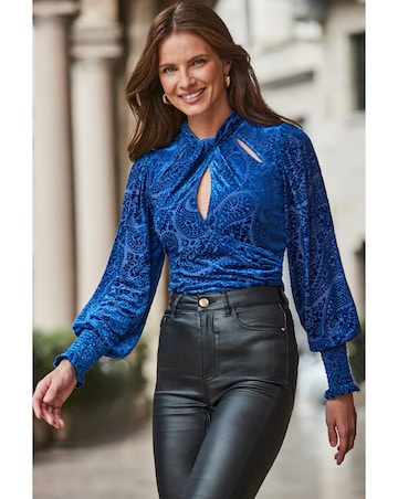 Sosandar Burnout Blouse