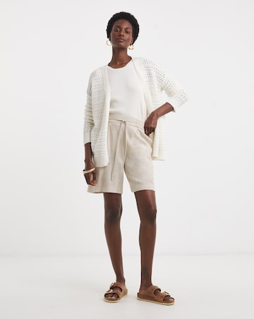 Ivory Crochet Edge To Edge Cardigan