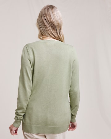 Julipa Scalloped Button Down Cardigan