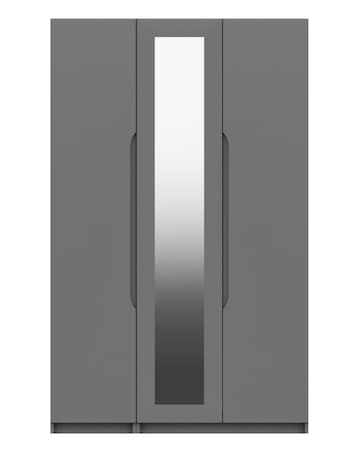 Sorrento High Gloss 3 Door Wardrobe with Mirror