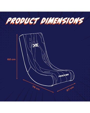 X Rocker Video Rocker Gaming Chair for Kids - Lava Blue