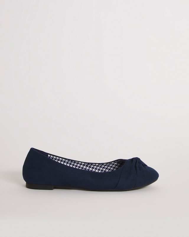 Nova Twist Front Ballerina Shoes - Wide Fit (E)