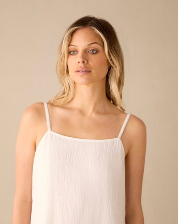 Ro&Zo Tiered Hem Strappy Gauze Dress