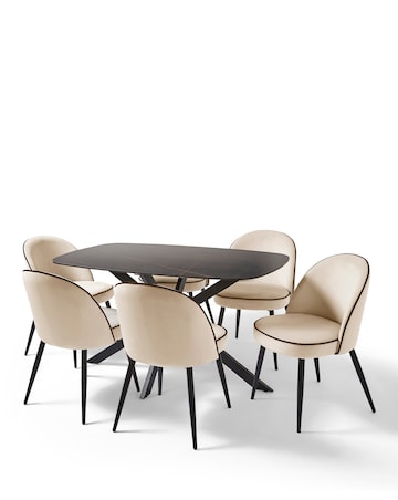 Brock Dining Table with 6 Camille Chairs