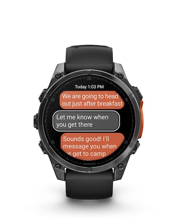 Garmin Fenix 8 47mm Amoled Smart Watch - Slate Grey with Black Silicone Band