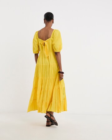 Pure Cotton Volume Maxi Smock Dress