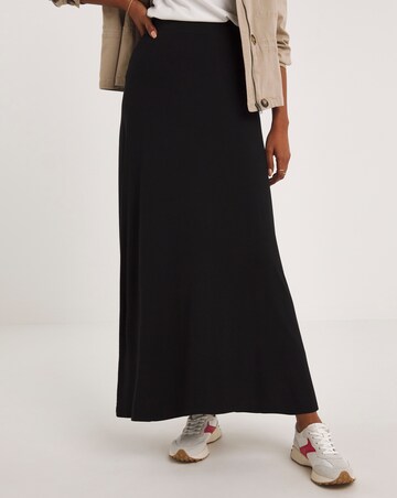 Black Jersey Maxi Skirt