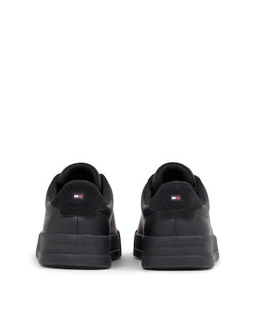 Tommy Hilfiger Leather Court Trainer - Black