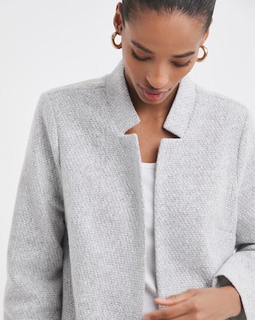 Grey Marl Notch Neck Coatigan