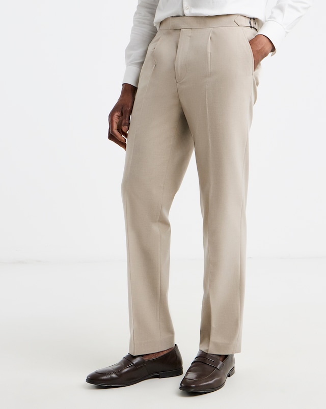 Tailored Tapered Trousers - Stone