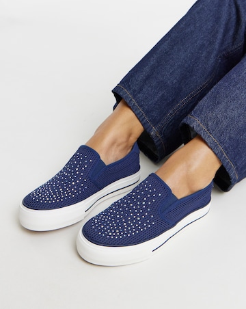Cali Slip On Canvas Trainer - Extra Wide Fit (EEE)