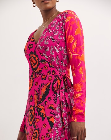 Joe Browns Pink Robyn Wrap Jersey Maxi Dress