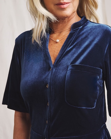 Julipa Velour Wide Leg Jumpsuit