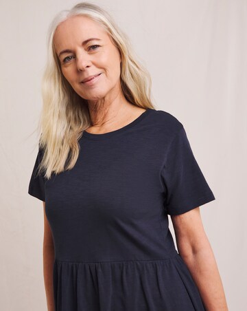 Julipa Pure Cotton Embroidered Hem Midi Dress