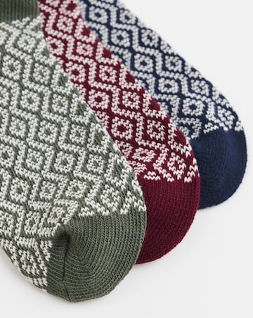 3 Pack Patterned Boot Sock