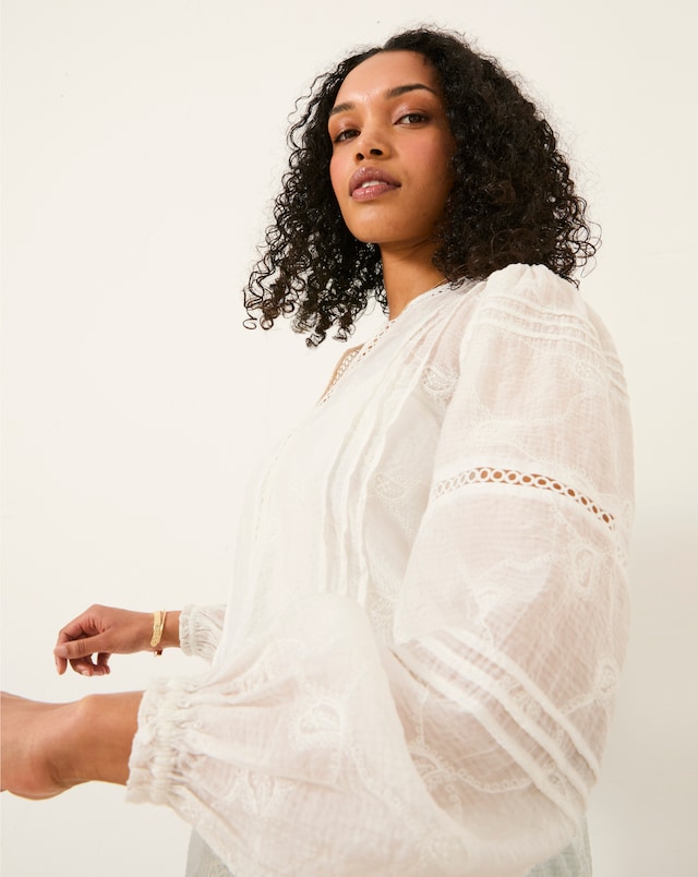 FatFace Copper & Black Jasmine Decorative Blouse
