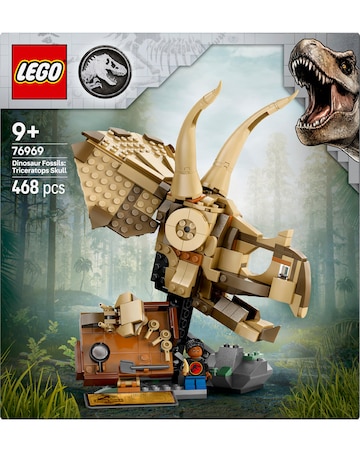 LEGO Jurassic World Dinosaur Fossils: Triceratops Skull Model Playset 76969