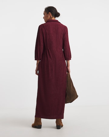 Textured Jersey Collared Dress