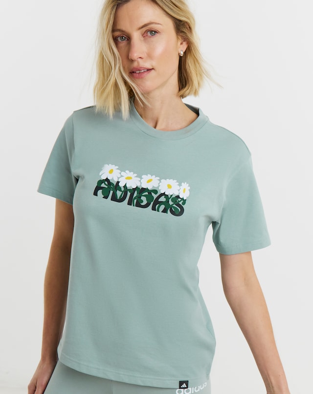 adidas Floral Soft Side T-Shirt