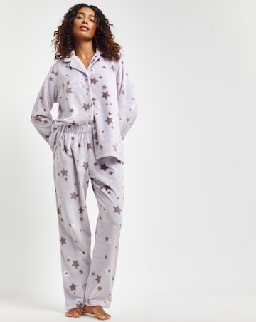 Pretty Secrets Fleece Button Through Pyjama Set