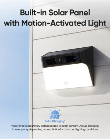 Eufy Outdoor Solar Panel Wall Light 2K No Fee Camera