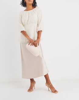 Gold Spot Lurex Exposed Back Dobby Swing Top