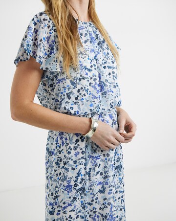 Frill Detail Godet Dress