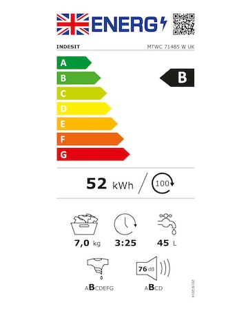 Indesit MTWC71485WUK, 7kg, 1400rpm Washing Machine - White + Install