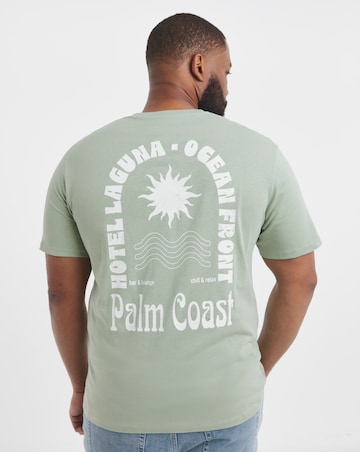 Jack & Jones Palm Coast Back Graphic T-Shirt - Green