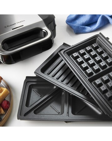 Russell Hobbs 26810 3 in 1 Sandwich, Panini & Waffle Maker