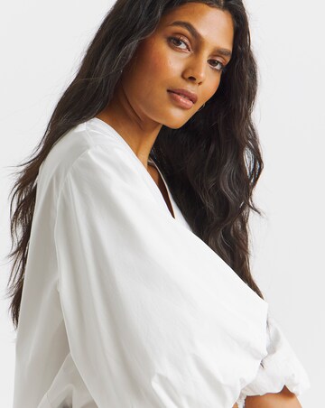 Simply Be White Pure Cotton Button Through Blouse