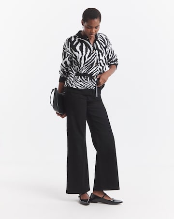 Zebra Knitted Bomber