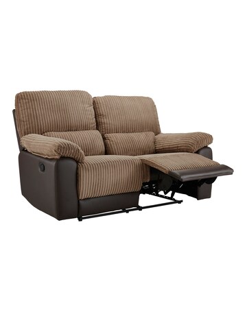 Harlow Fabric/Faux Leather Recliner 2 Seater Sofa