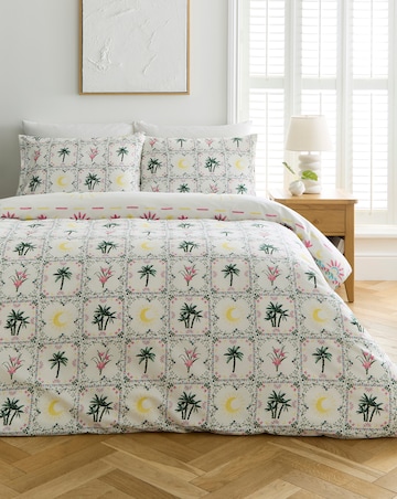 Ariana Palm Cotton Blend Duvet Cover Set