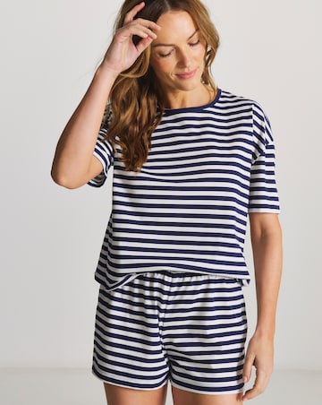 Pretty Secrets Back to Basics Pyjama Short Set Stripe