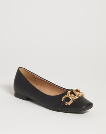 Square Toe Trim Ballerina E Fit