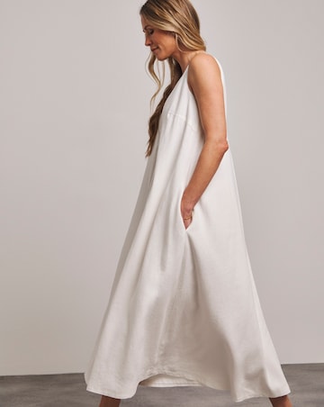knee length dresses for ladies 50s sleeveless swing little white dress 2348# – Xiaolizi main image 0