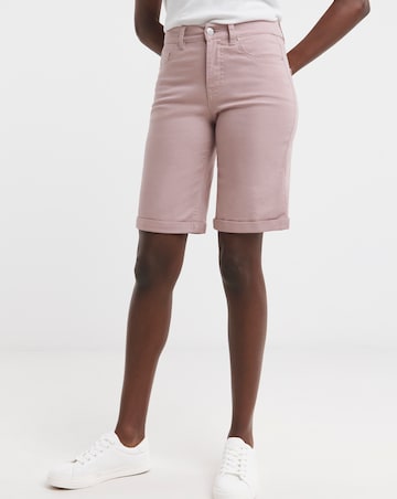 24/7 Blush Knee Denim Shorts