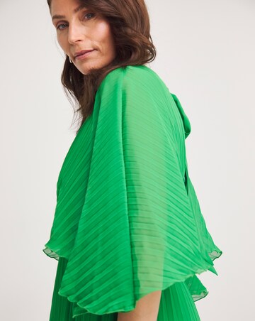 Joanna Hope Green Pleated Maxi Dress