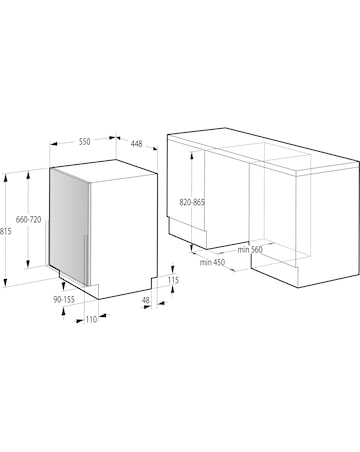 Hisense HV523E15UK Fully Integrated Slimline Dishwasher 10 Place Settings White