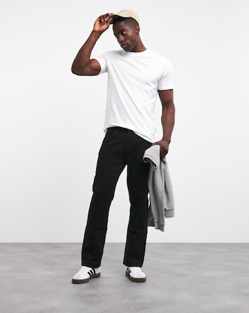 Loose Fit Stretch Gabardine Jean Black