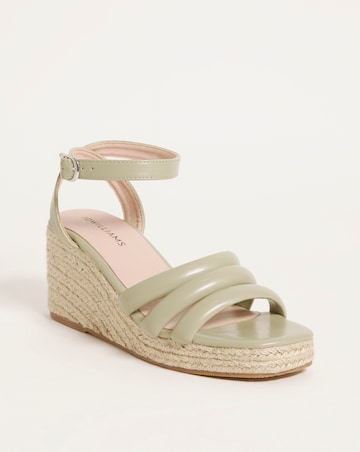 Jolie Strappy Espadrille Sandal - Wide Fit (E)