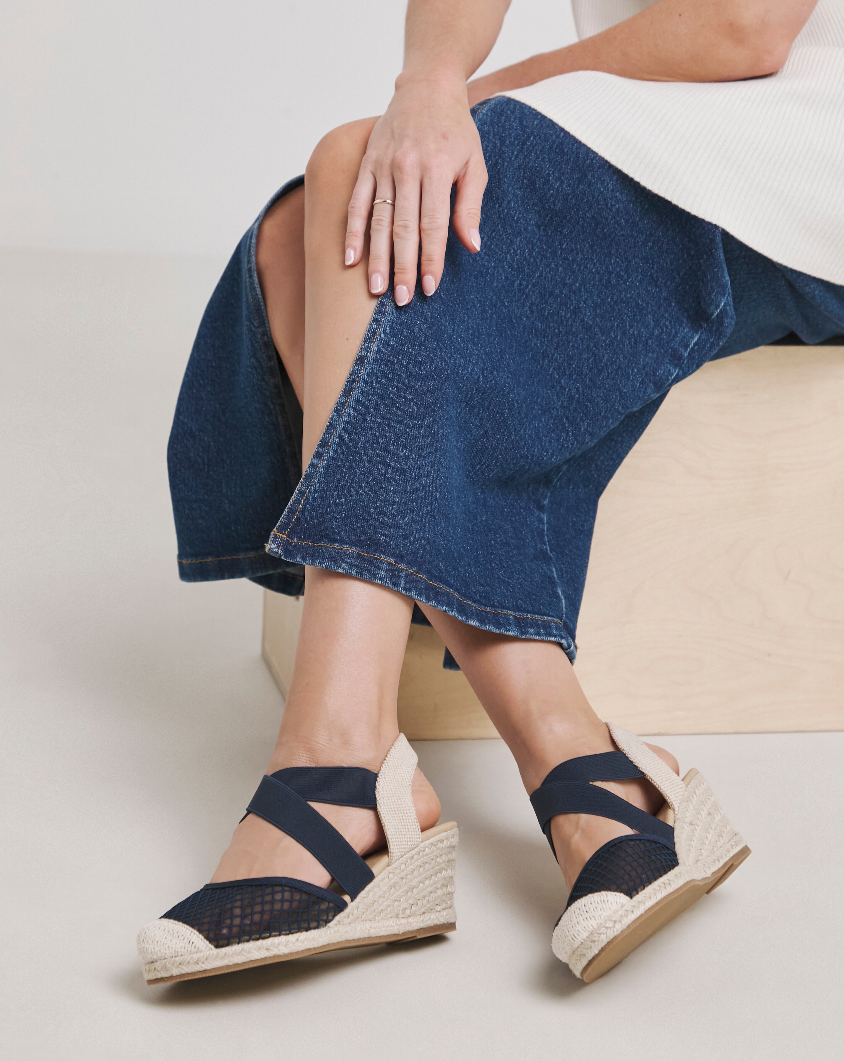 Appleton Wedged Closed Toe Espadrilles Wide E Fit | JD Williams