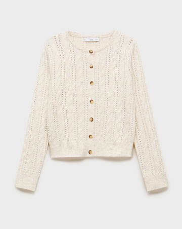 Mango Braided Cardigan With Openwork Detail