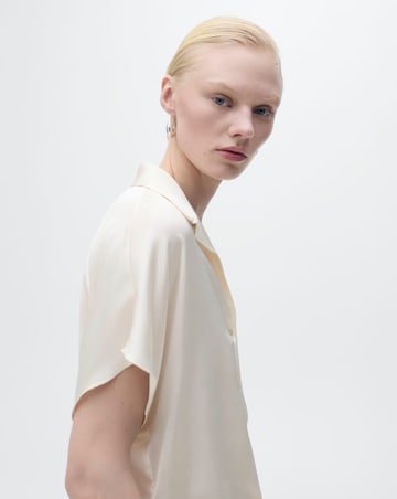 Mango Short Sleeveed Satin Shirt