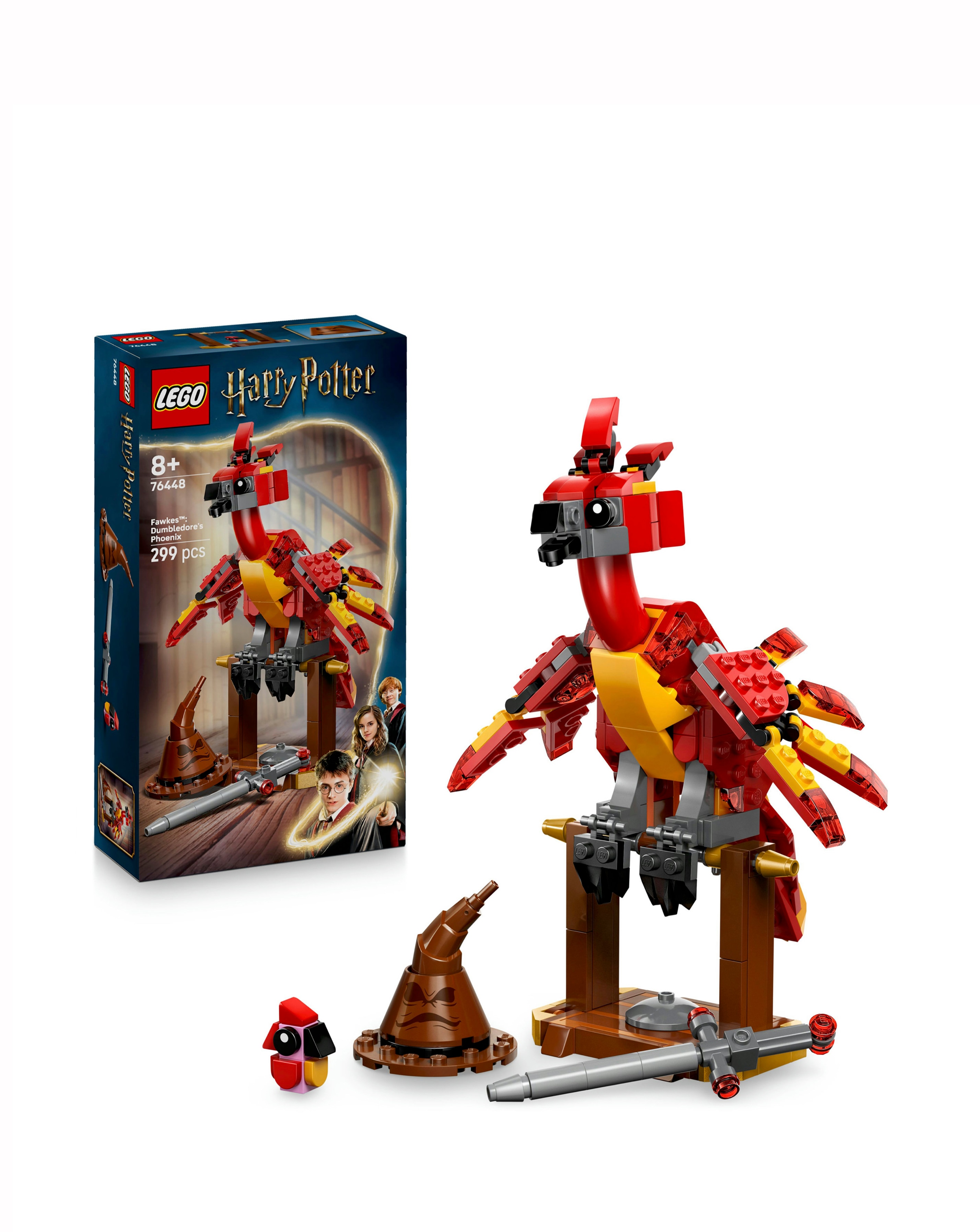LEGO Harry Potter Fawkes: Dumbledore's Phoenix Toy, Mythical Creature 76448