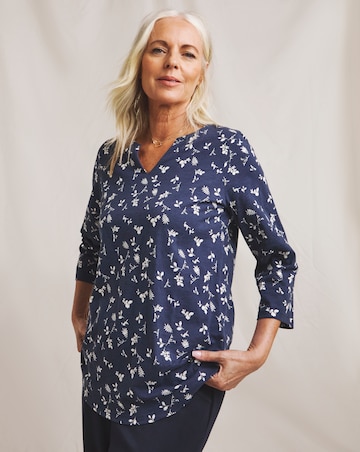 Julipa Notch Neck Pure Cotton Top