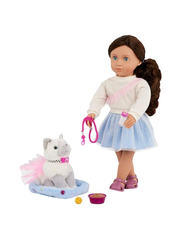 Our Generation Mindy & Pepper Doll & Kitten Set